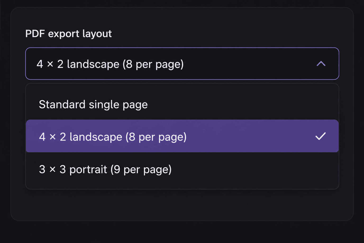 Step 3 – Select page formatting